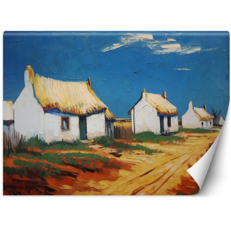 Fototapete Strohgedeckte Häuschen - V. van Gogh 100x70 cm