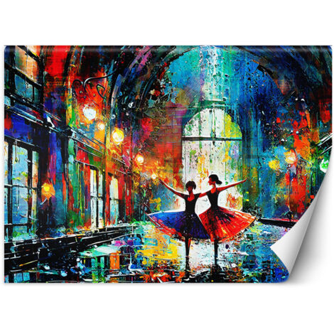 Fototapete Tanzende Ballerinas Abstrakt 100x70 cm
