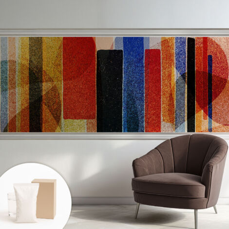 Fototapete Tapete Vliestapete mit Kleber Büro Wandgestaltung - Wanddekoration Wohnzimmer Geometrische Formen 250x104 cm