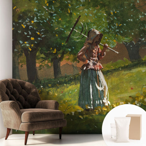 Fototapete Tapete Vliestapete mit Kleber Büro Wandgestaltung - Wanddekoration Wohnzimmer Herbstnachmittag 250x250 cm