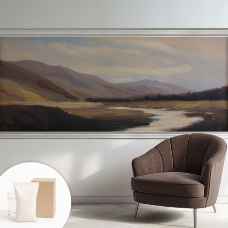 Fototapete Tapete Vliestapete mit Kleber Büro Wandgestaltung - Wanddekoration Wohnzimmer Natürliche Ruhe 250x104 cm