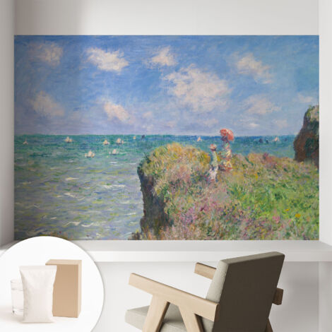 Fototapete Tapete Vliestapete mit Kleber Büro Wandgestaltung - Wanddekoration Wohnzimmer Ruhige Landschaft 104x70 cm