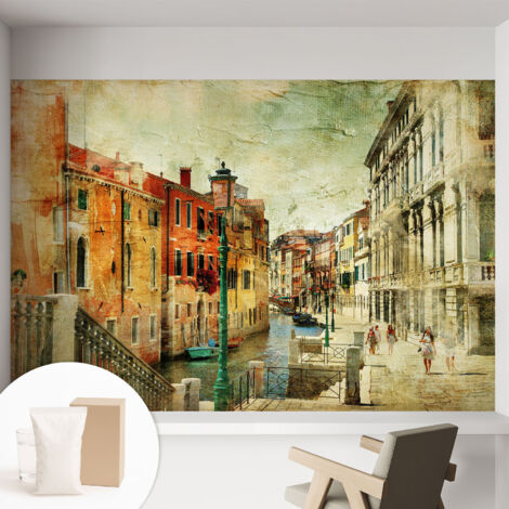 Fototapete Tapete Vliestapete mit Kleber Büro Wandgestaltung - Wanddekoration Wohnzimmer Städtische Impression 152x104 cm