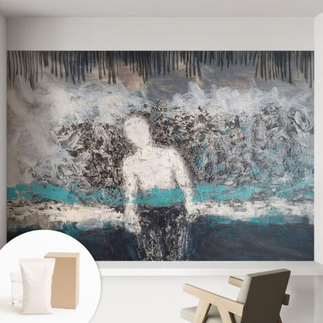 Fototapete Tapete Vliestapete mit Kleber - trendige Wanddeko - Schlafzimmer - Wohnzimmer Geheimnisvolle Welt 152x104 cm