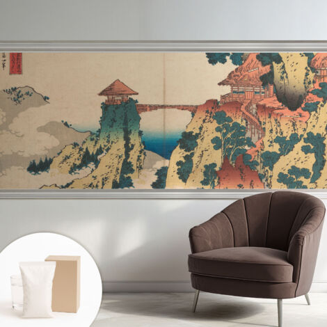 Fototapete Tapete Vliestapete mit Kleber - trendige Wanddeko - Schlafzimmer - Wohnzimmer Malerische Landschaft 250x104 cm