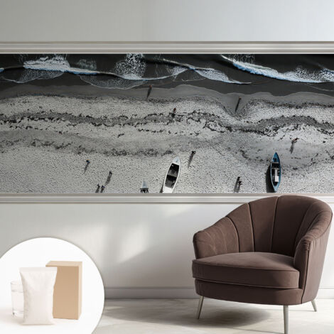 Fototapete Tapete Vliestapete mit Kleber - trendige Wanddeko - Schlafzimmer - Wohnzimmer Strandruhe 250x104 cm