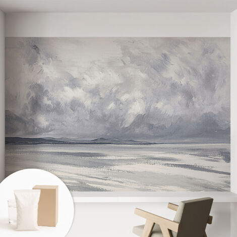 Fototapete Tapete Vliestapete mit Kleber - trendige Wanddeko - Schlafzimmer - Wohnzimmer Sturm am Horizont 152x104 cm