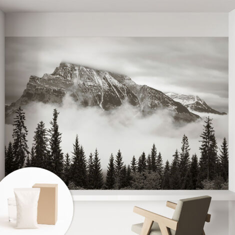 Fototapete - Tapete Vliestapete mit Kleber - Wandtapete Moderne Wandbild Schlafzimmer Wohnzimmer Berglandschaft 152x104 cm