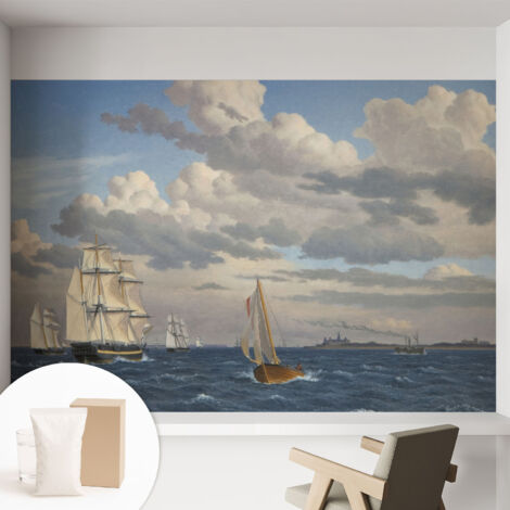 Fototapete - Tapete Vliestapete mit Kleber - Wandtapete Moderne Wandbild Schlafzimmer Wohnzimmer Meeresabenteuer 152x104 cm