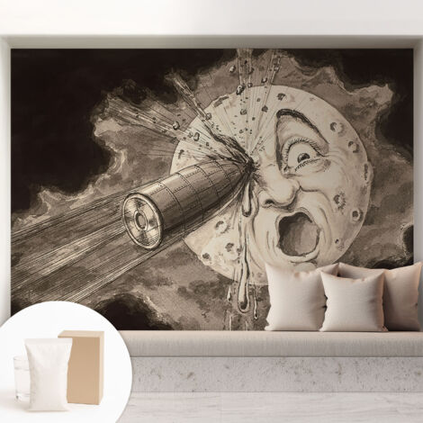 Fototapete Tapete Vliestapete mit Kleber - Wandtattoo - leicht anzubringen - Wandverkleidung Kosmische Kollision 208x146 cm
