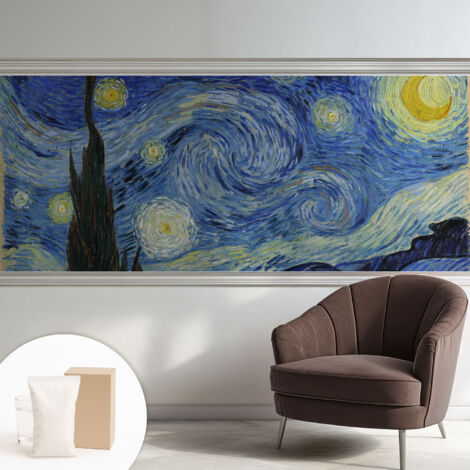 Fototapete Tapete Vliestapete mit Kleber - Wandtattoo - leicht anzubringen - Wandverkleidung Nächtlicher Wirbel 250x104 cm