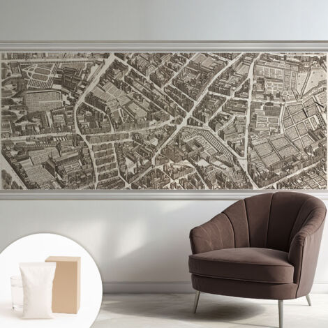 Fototapete Tapete Vliestapete mit Kleber - Wandtattoo - leicht anzubringen - Wandverkleidung Städtisches Labyrinth 250x104 cm