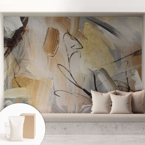 Fototapete Vliestapete mit Kleber - modern Wohnzimmer - Wanddekoration - einfach anzubringen Abstrakte Komposition 208x146 cm