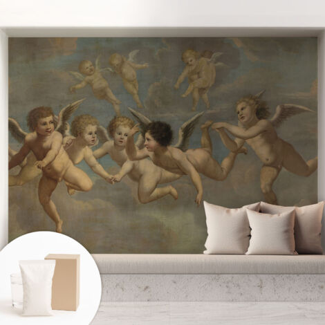 Fototapete Vliestapete mit Kleber - modern Wohnzimmer - Wanddekoration - einfach anzubringen Engelshafte Gestalten 208x146 cm