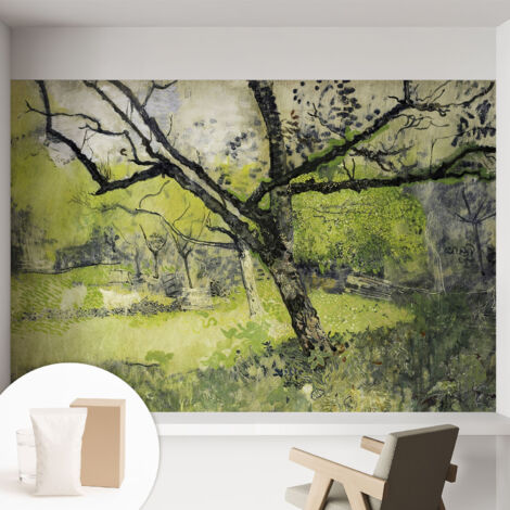 Fototapete Vliestapete mit Kleber - modern Wohnzimmer - Wanddekoration - einfach anzubringen Frühlingspark 152x104 cm