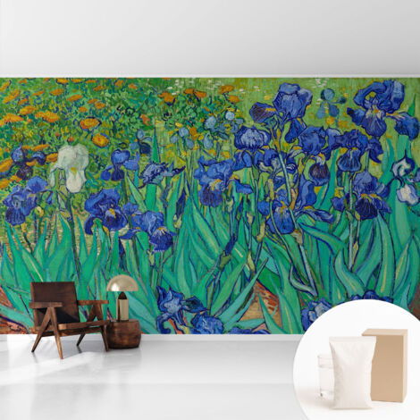 Fototapete Vliestapete mit Kleber - modern Wohnzimmer - Wanddekoration - einfach anzubringen Gartenblumen 416x254 cm