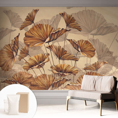 Fototapete Vliestapete mit Kleber - modern Wohnzimmer - Wanddekoration - einfach anzubringen Herbstliche Eleganz 312x219 cm