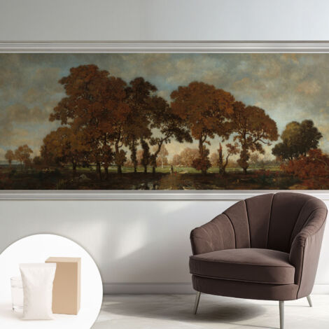 Fototapete Vliestapete mit Kleber - modern Wohnzimmer - Wanddekoration - einfach anzubringen Idyllische Landschaft 250x104 cm