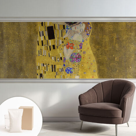 Fototapete Vliestapete mit Kleber - modern Wohnzimmer - Wanddekoration - einfach anzubringen Jugendstil-Paar 250x104 cm