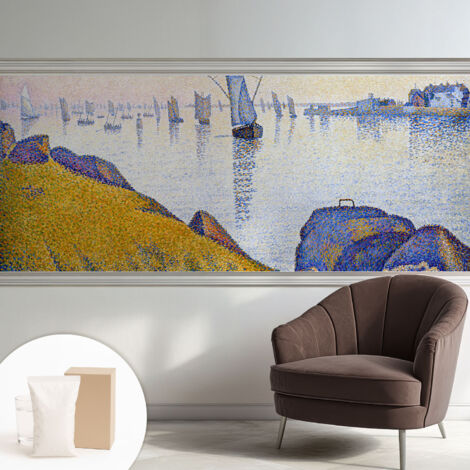 Fototapete Vliestapete mit Kleber - modern Wohnzimmer - Wanddekoration - einfach anzubringen Segelboot-Spiegelung 250x104 cm