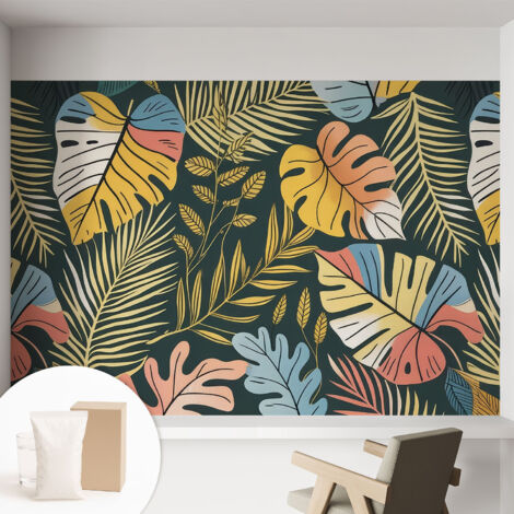 Fototapete Vliestapete mit Kleber - modern Wohnzimmer - Wanddekoration - einfach anzubringen Tropische Energie 152x104 cm