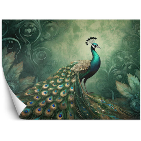Fototapete Vogel Tiere Pfau 100x70 cm