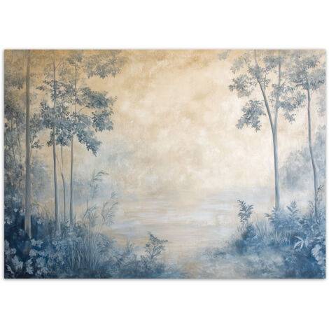 Fototapete Wald im Nebel 200x140 cm