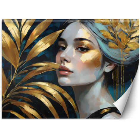 Fototapete Weiblicher Glamour Botanik 100x70 cm
