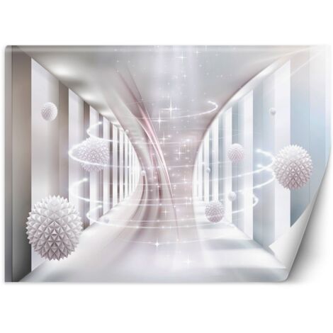 Fototapete, Wirbelnde Kugeln 3D-Tunnel - 100x70