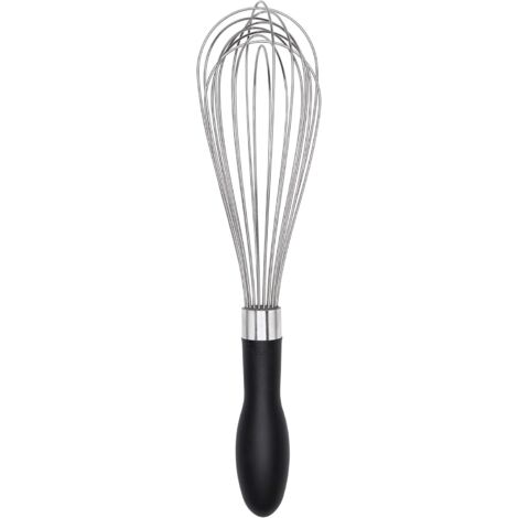 Fouet À Ballons - Tête En Acier Inoxydable - Manche Ergonomique En ABS - Pour Oeufs Meringue Pâtes Sauces - 28 Cm - 1 Pièce