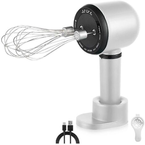 Fouet à main portable sans fil avec 3 vitesses rechargeables et 2 fouets--