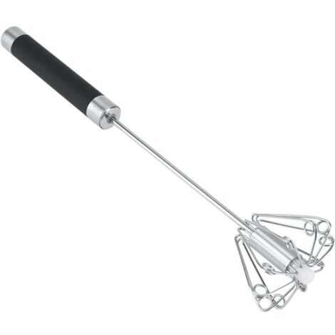 Fouet, Batteur Manuel Semi-Automatique, Batteur à œufs Manuel en Acier Inoxydable, Batteur Rotatif Multifonctionnel pour Fouetter, Battre et Mélanger, Cadeau pour les enfants Mère