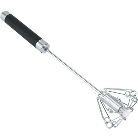 Fouet, Batteur Manuel Semi-Automatique, Batteur à œufs Manuel en Acier Inoxydable, Batteur Rotatif Multifonctionnel pour Fouetter, Battre et Mélanger, Cadeau pour les enfants Mère