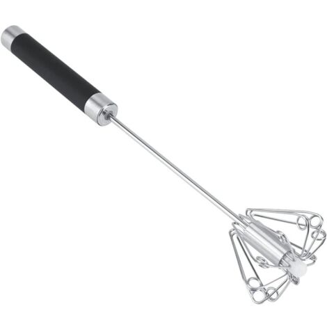 Fouet, Batteur Manuel Semi-Automatique, Batteur à œufs Manuel en Acier Inoxydable, Batteur Rotatif Multifonctionnel pour Fouetter, Battre et Mélanger, Cadeau pour les enfants Mère