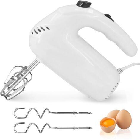 Fouet Electrique 200W, Batteur Electrique 5 Vitesses, Batteur Mixeur avec 4 Fouets, Batteurs à Main pour Œufs, Crème, Pâte, Petit Électroménager Cuisine