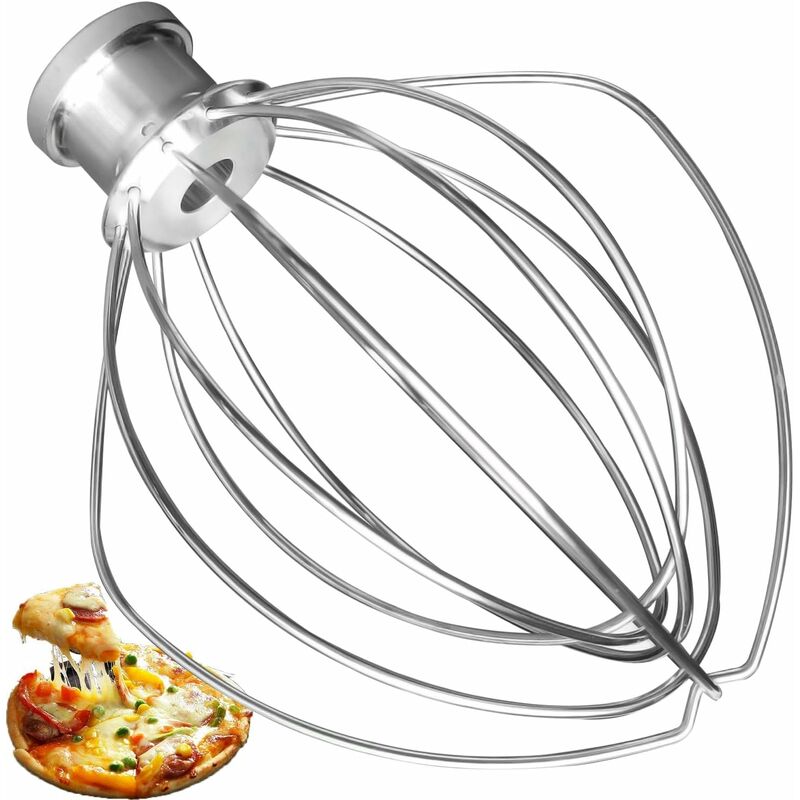 Fouet en fil d'acier inoxydable K45WW pour KitchenAid, accessoire pour Kitchen Aid, mélangeur sur socle à tête inclinable de 4.5 et 5 litres