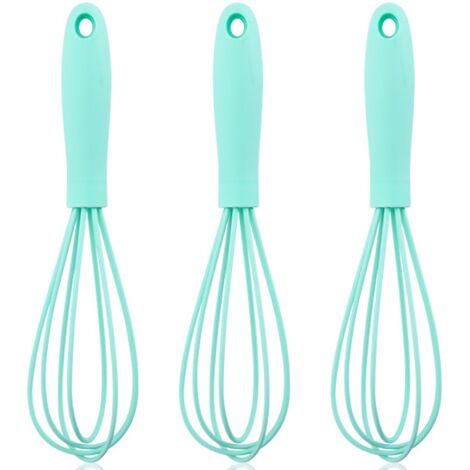 Fouet En Silicone - Fils Acier Inoxydable Recouverts - Résistant À La Chaleur Jusqu'à 230 °C - Pour Cuisinière Et Ustensiles Antiadhésifs - Lot De 3