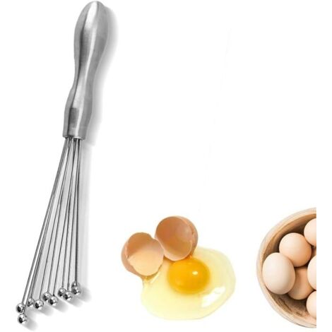 Fouets à œufs 10 pouces, fouet à bille en acier inoxydable, batteur à œufs, mélangeur manuel pour sauces, crème, œufs