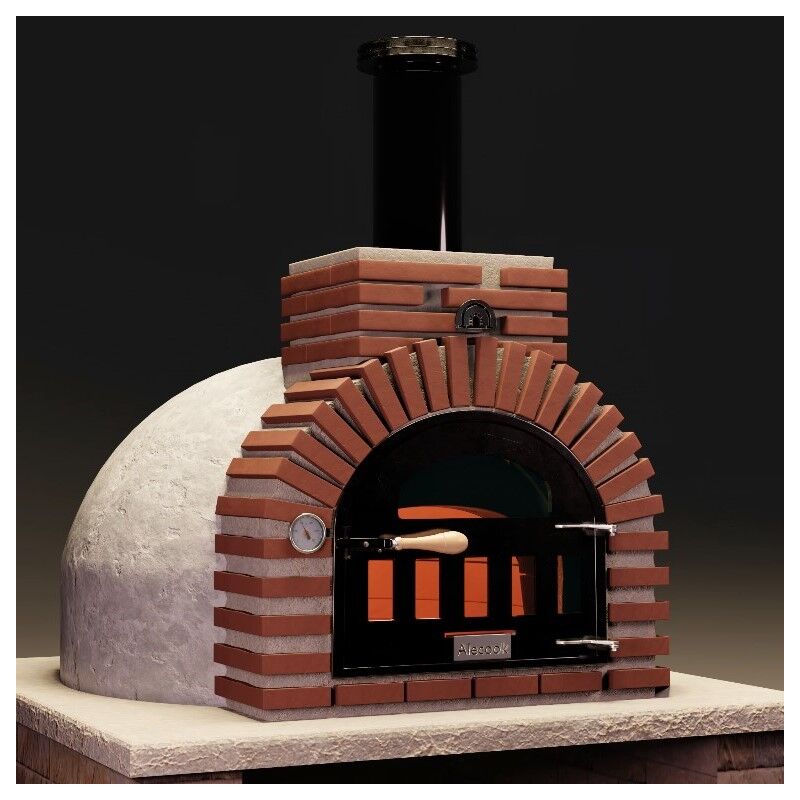 Four à bois en kit Alecook Bunker 70 - Briques noires