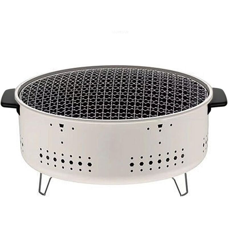 Four à Charbon de Bois Polyvalent Portable Multifonctionnel Barbecue Grill Poêle à Charbon de Bois pour Camping en Plein Air Pique-Nique