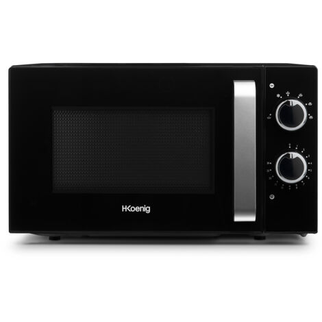 Four à micro-ondes 20L 700W – 5 niveaux de chauffe – Minuterie 30 min – Plateau tournant 24,5 cm – Design inox moderne – Hkoenig