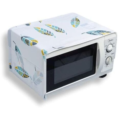 Four à micro-ondes four multifonction Housse anti-poussière Housse anti-graisse avec protection de cuisine de poche (motif plume) 85cm×35cm(Cache-poussière uniquement)