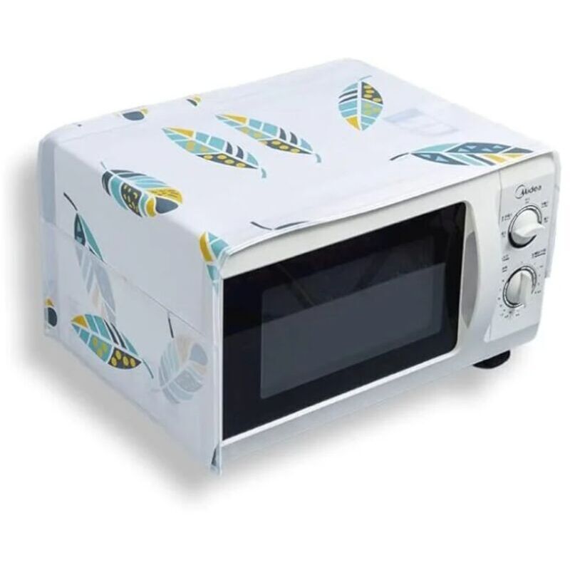 Four à micro-ondes four multifonction Housse anti-poussière Housse anti-graisse avec protection de cuisine de poche (motif plume) (Cache-poussière