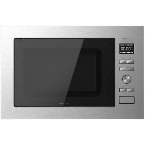 Four à micro-ondes numérique encastrable de 25 litres de capacité avecgrill et 900W de puissance.