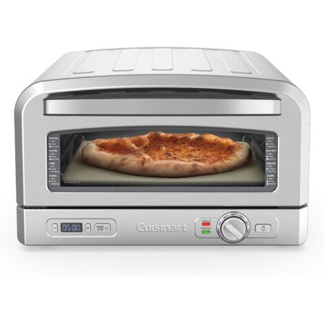 Four à pizza 400°C inox pour pizzas de 30 cm – Pierre en céramique – Minuterie numérique – CPZ120E – Cuisinart