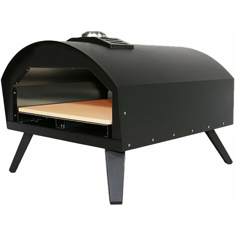 Four à pizza à gaz extérieur avec pelle VULCANO Noir Acier L51xl41cm