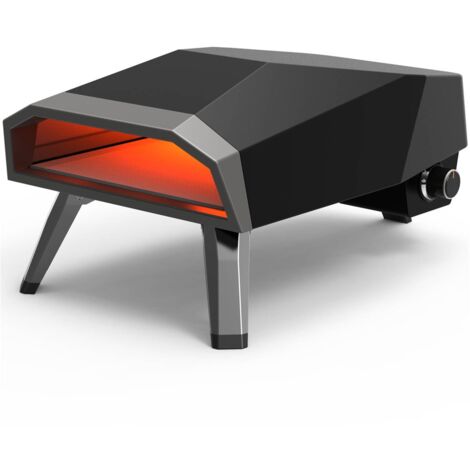 Four à pizza à gaz nomade – Pierre à pizza 30 x 30 cm – Température 500 °C en 15 min – Housse de protection incluse – 3900W – Barbecue France