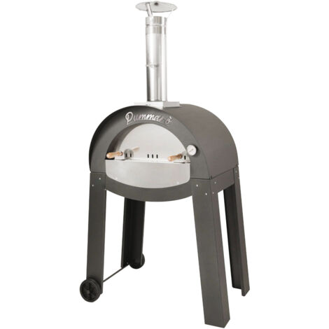Four à pizza au feu de bois Frankystar Pummaro Bellanapoli acier inox 70 x 40 cm 2 pizzas
