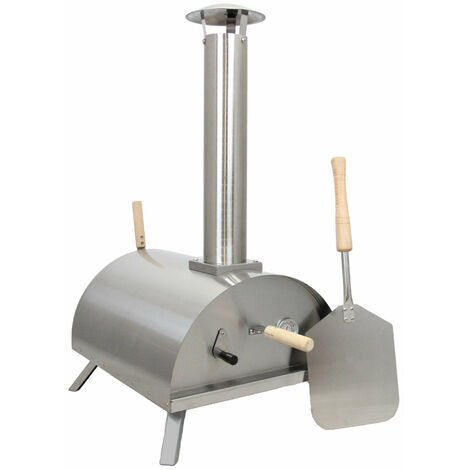 Four à Pizza de Table Extérieur Acier Inoxydable Pierre et Accesoires Gratuits Jardin Patio Pizzas Maison Four à Pellets MonsterShop Kukoo
