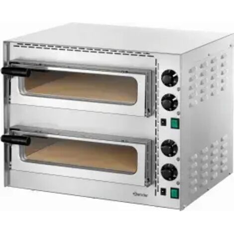 Four à pizza double électrique inox - Mini Plus 2 - 3,4 kW - Bartscher